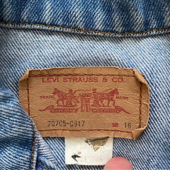 vintage denim levi’s jacket size S - Picture 4 of 9